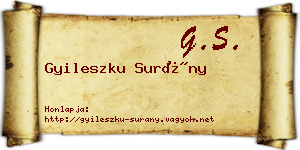 Gyileszku Surány névjegykártya